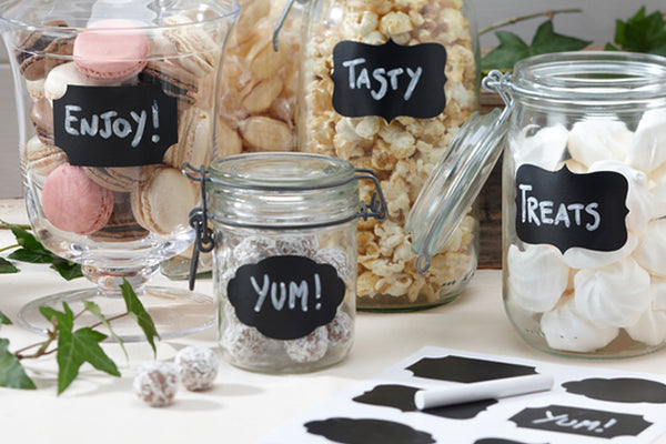 12 Chalkboard Style Labels plus Chalk