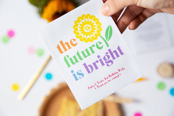 Bright Future Sunflower Birthday Party Favours