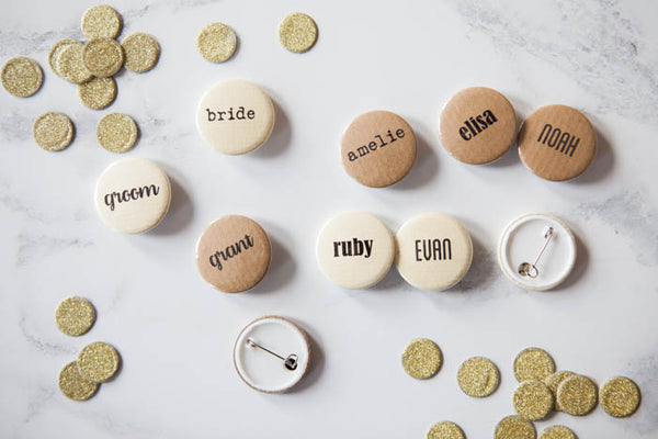 Personalised Coffee & Cream Name Badges