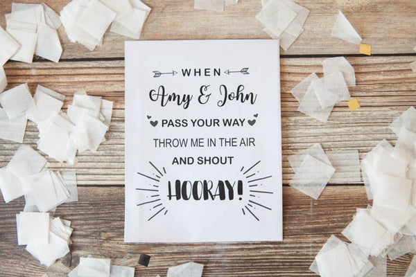 Personalised Confetti Rhyme Packets