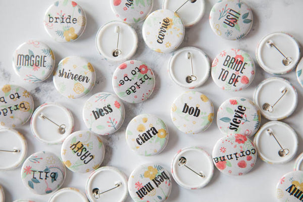 Personalised Floral Name Badges