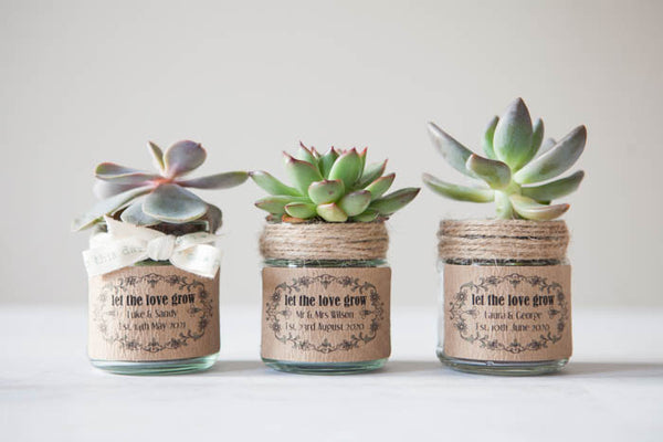 18 'Let The Love Grow' Favour Stickers