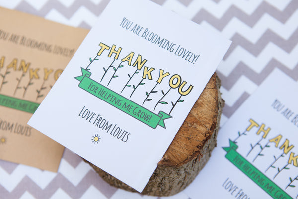 Blooming Lovely Thank You Sunflower Seed Packets