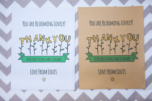 Blooming Lovely Thank You Sunflower Seed Packets