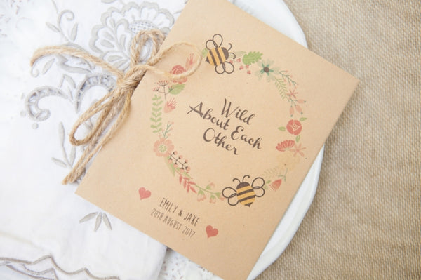 ‘Wild About Each Other’ Personalised Seed Packet Favour