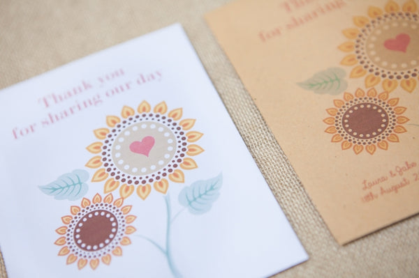 ‘Thank You for Sharing Our Day’ Personalised Seed Packet Favour