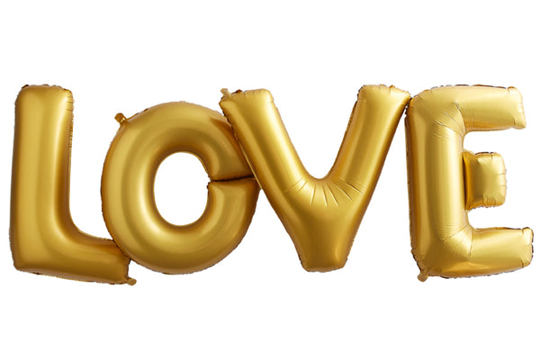 Giant Love Gold Foil Balloons