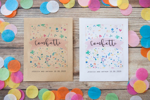 Personalised Colourful Confetti Print Packet