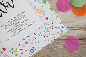 Colourful Confetti Wedding Stationery