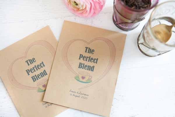‘The Perfect Blend’ Personalised Tea Packet Favour