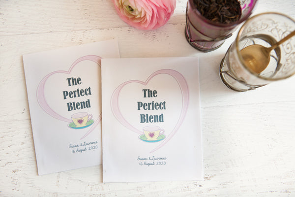 ‘The Perfect Blend’ Personalised Tea Packet Favour
