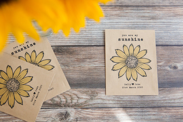 My Sunshine' Personalised Seed Packet Favour