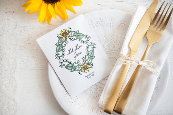 Mehndi 'Let Love Grow' Seed Packet Favour