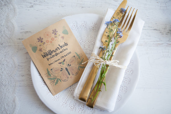 Butterflies & Bees Personalised Seed Packet Favour