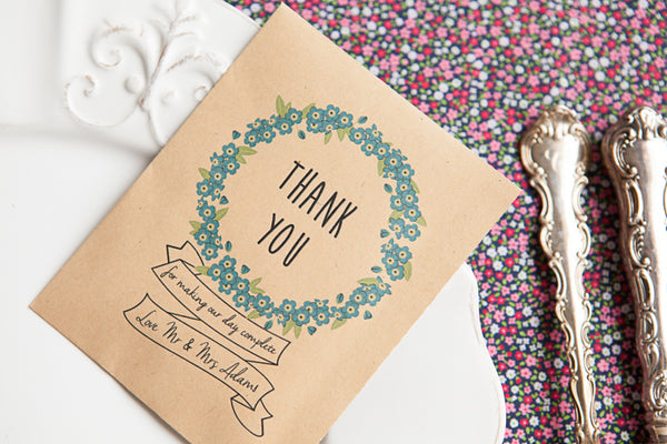 Thank You' Personalised Seed Packet Favour