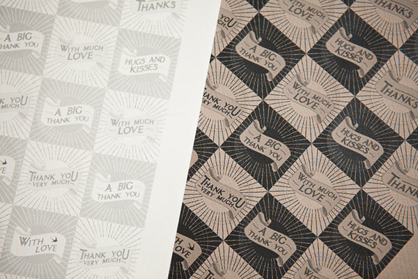 40 Round ‘Thank You’ Scroll Stickers