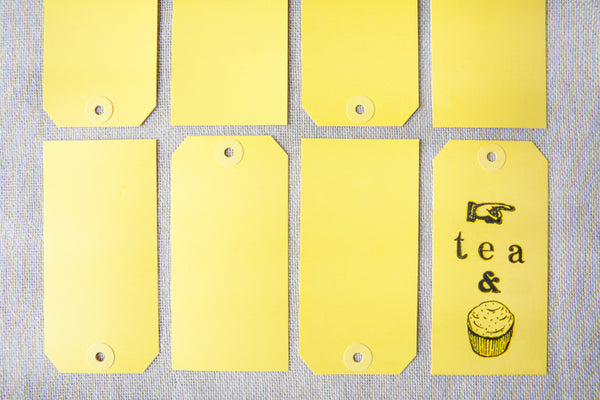 Set of 25 Sunshine Yellow Luggage Tags