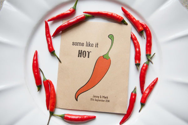 Some Like it Hot' Personalised Seed Packet Favour