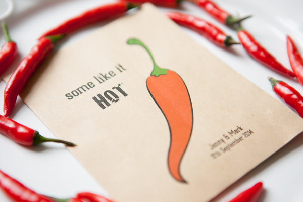 Some Like it Hot' Personalised Seed Packet Favour