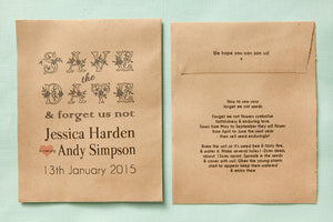 Save the Date Seed Packet
