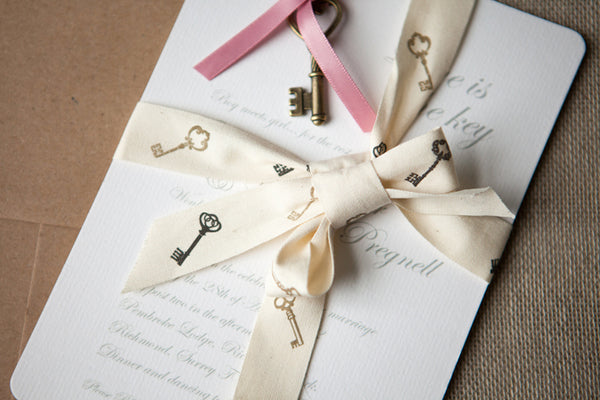 ‘Love is the Key’ Cotton Ribbon