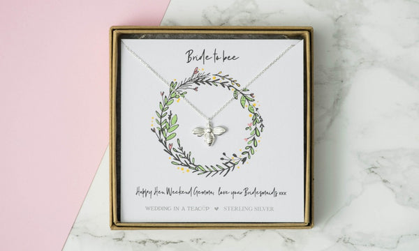 Personalised Silver ‘Bride To Bee’ Necklace