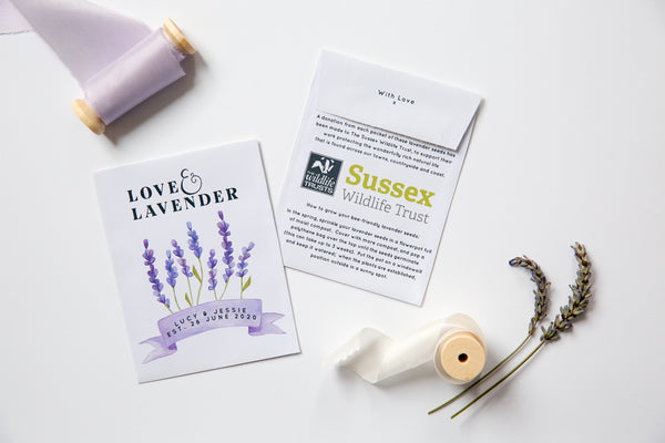 Sussex Wildlife Trust Charity Love & Lavender Seed Packets