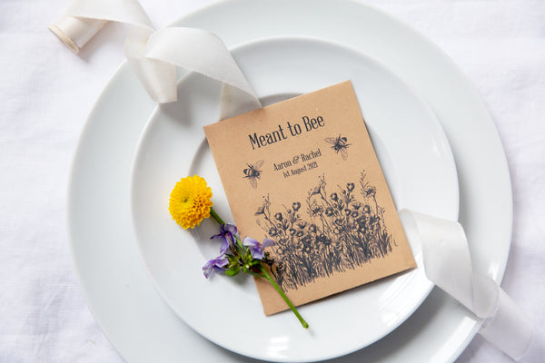 Meant to Bee Wildflower Seed Packet Favours