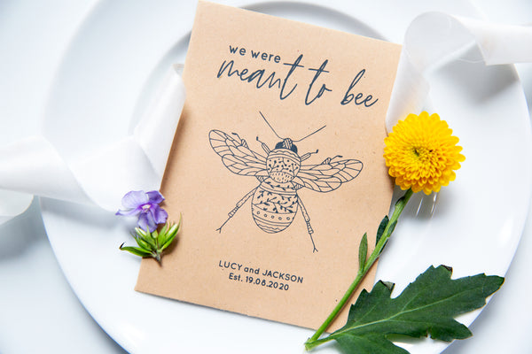 Floral Bee Wildflower Seed Wedding Favours