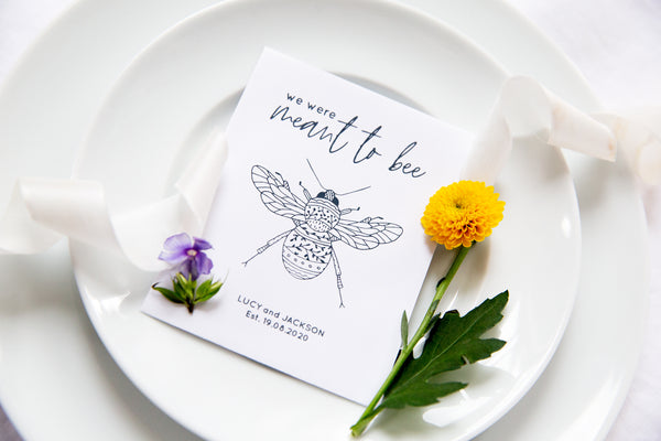 Floral Bee Wildflower Seed Wedding Favours