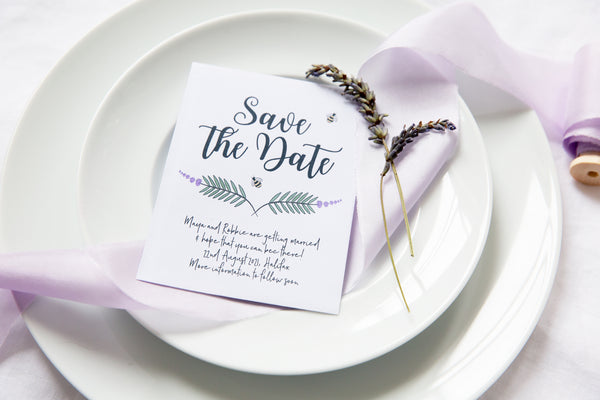 Save The Date Lavender Seed Packets