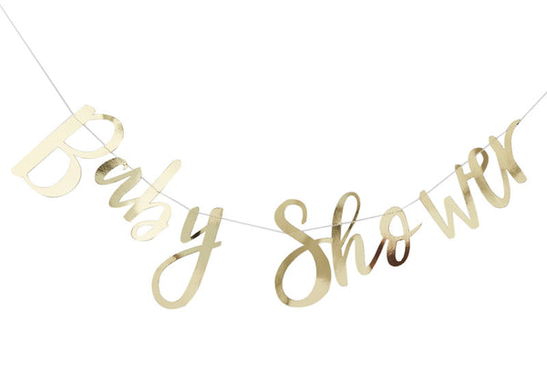 Gold Foiled 'Baby Shower' Banner