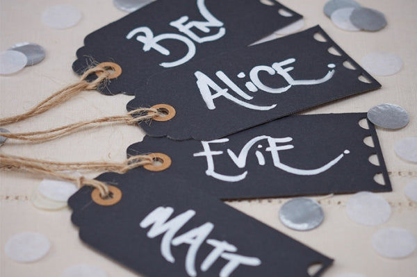 Set of 10 Chalkboard Luggage Tags