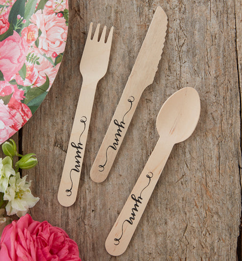 ‘Yum’ Wooden Cutlery Set