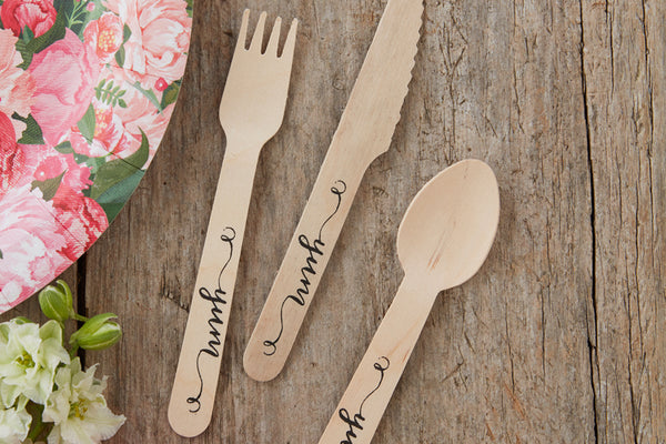 ‘Yum’ Wooden Cutlery Set