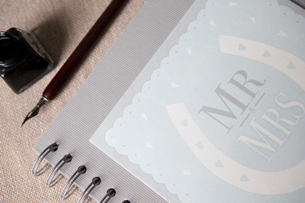 Mr & Mrs' Lucky Horseshoe Guest Book