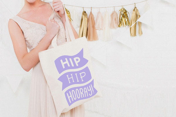 Hip Hip Hooray!' Canvas Tote bag
