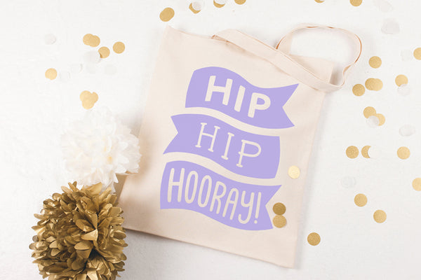 Hip Hip Hooray!' Canvas Tote bag