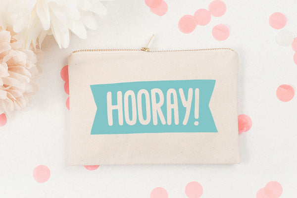 Hooray' Canvas Pouch