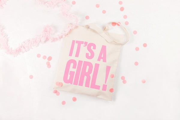 It's a Girl!' Cotton Tote Bag