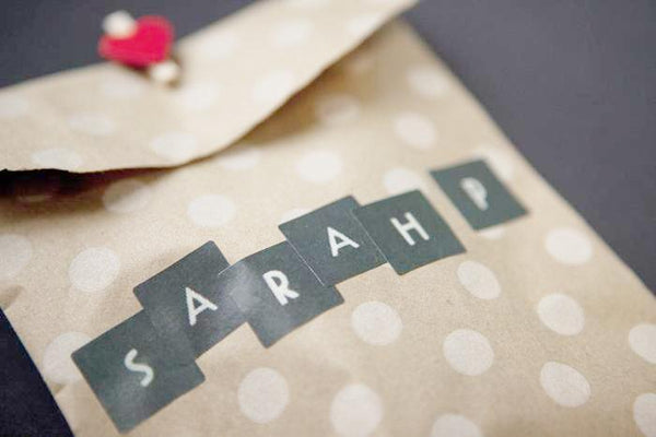 Sheet of 60 Small Letter Stickers