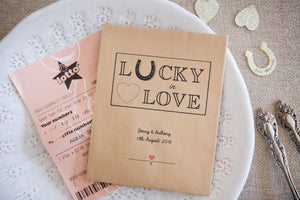‘Lucky in Love’ Personalised Lottery Ticket Holder