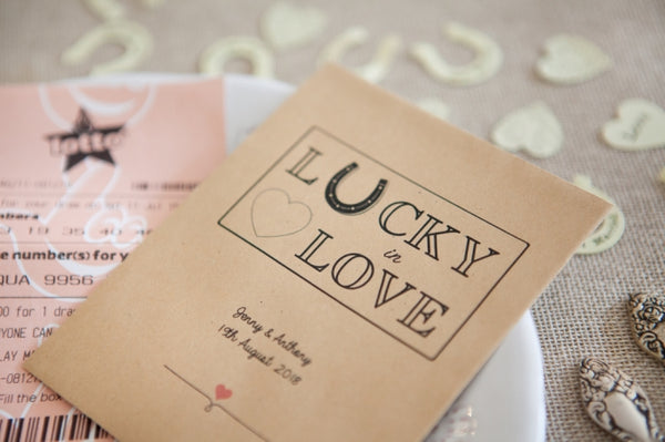 ‘Lucky in Love’ Personalised Lottery Ticket Holder