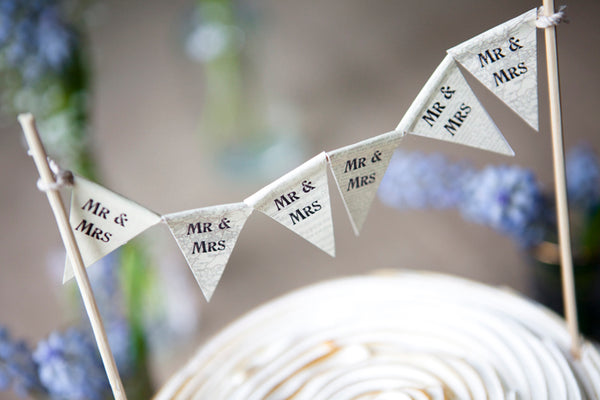 String of Tiny Paper Bunting