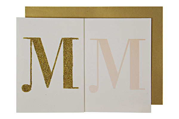 ‘Mr & Mrs’ Glitter Banner Card