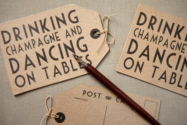 Drinking Champagne' Postcard