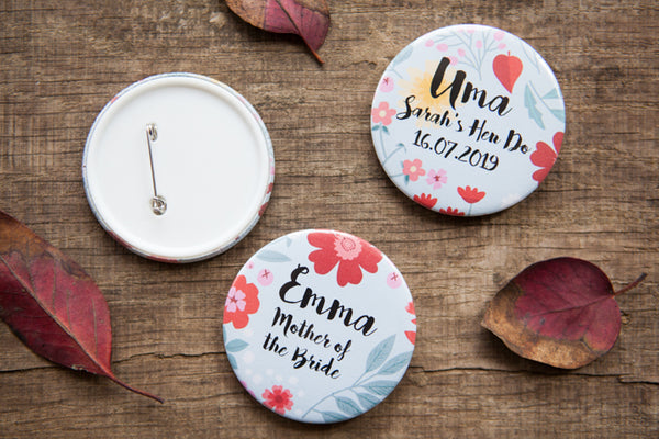 Personalised Autumn Romance Big Badge or Mirror