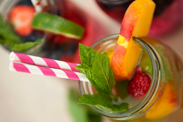 Set of 25 Patterned Paper Straws