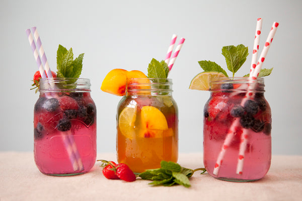 Set of 25 Patterned Paper Straws