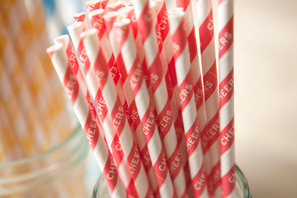 Set of 25 Celebration Paper Straws